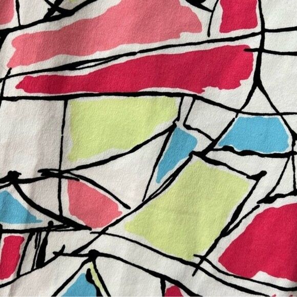 Talbots Colorful Geometric Cropped Pants Size 6 - Picture 9 of 12